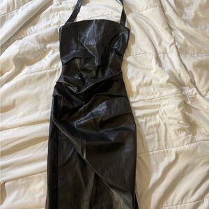 Lioness faux leather Black Women's Dress